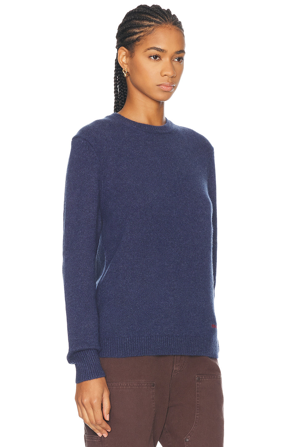 Embroidered Cashmere Crewneck Sweater