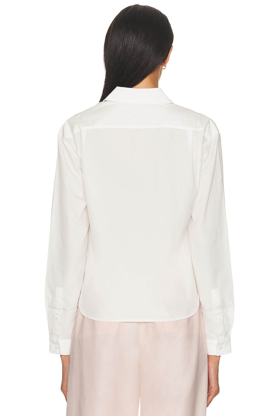 Cropped Long Sleeve Button Up Top