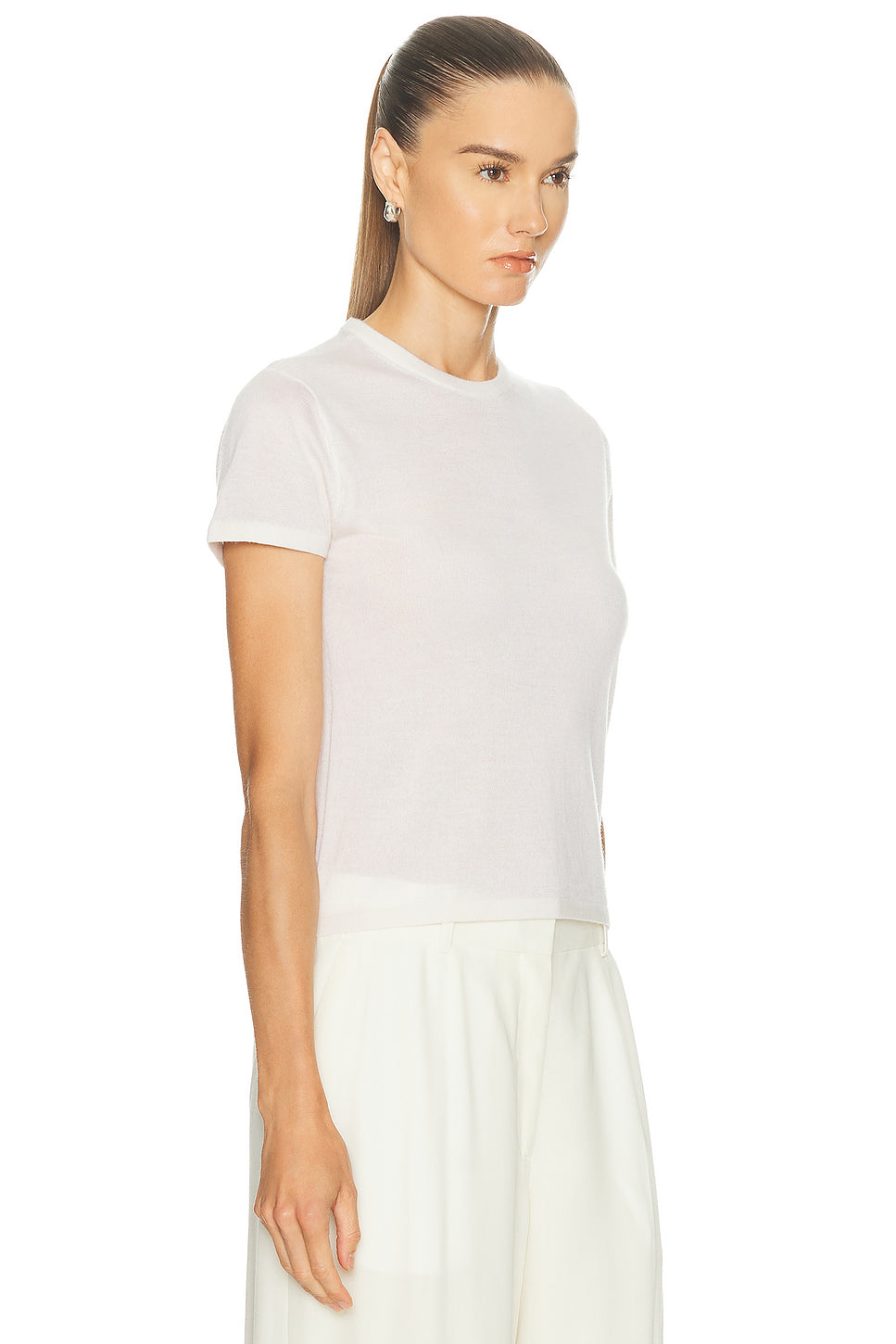 Cashmere Silk Knit Tee