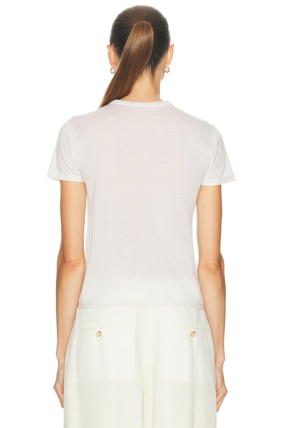 Cashmere Silk Knit Tee