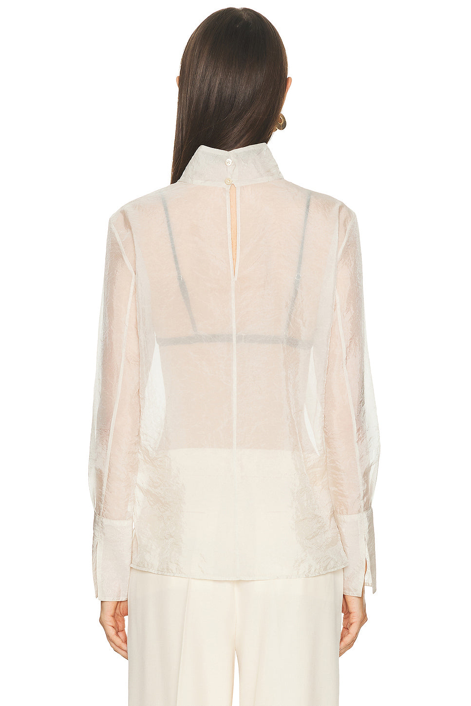 Organza Turtleneck Blouse