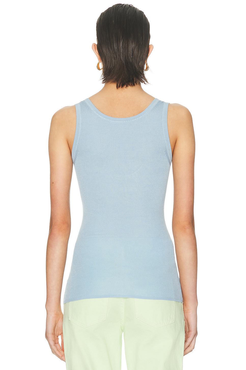 Scoop Neck Rib Tank Top