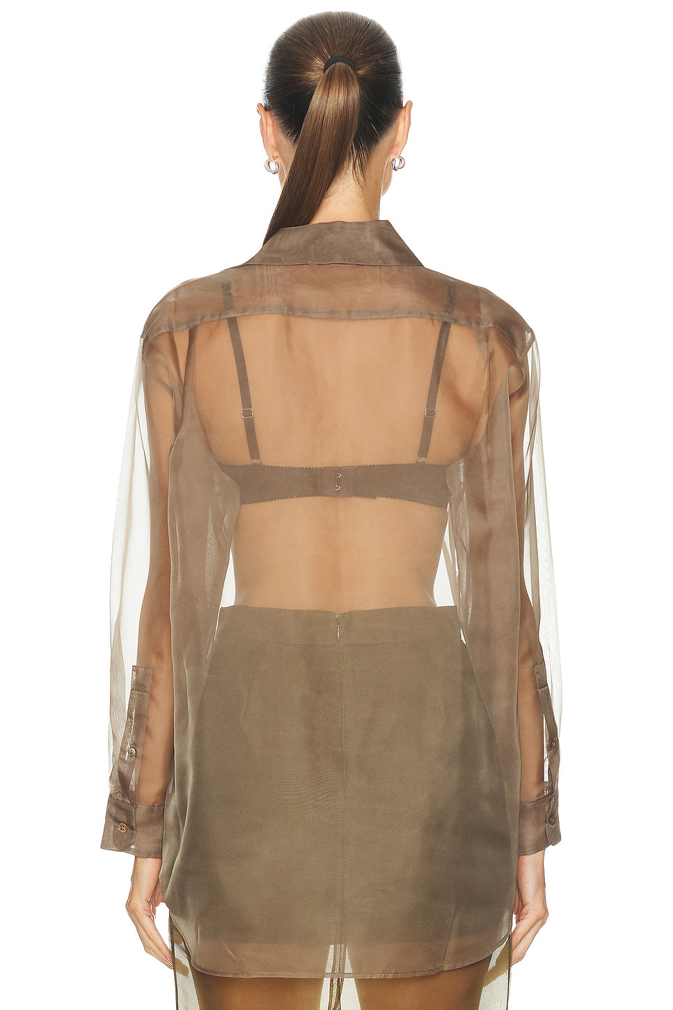 Organza Button Up Shirt