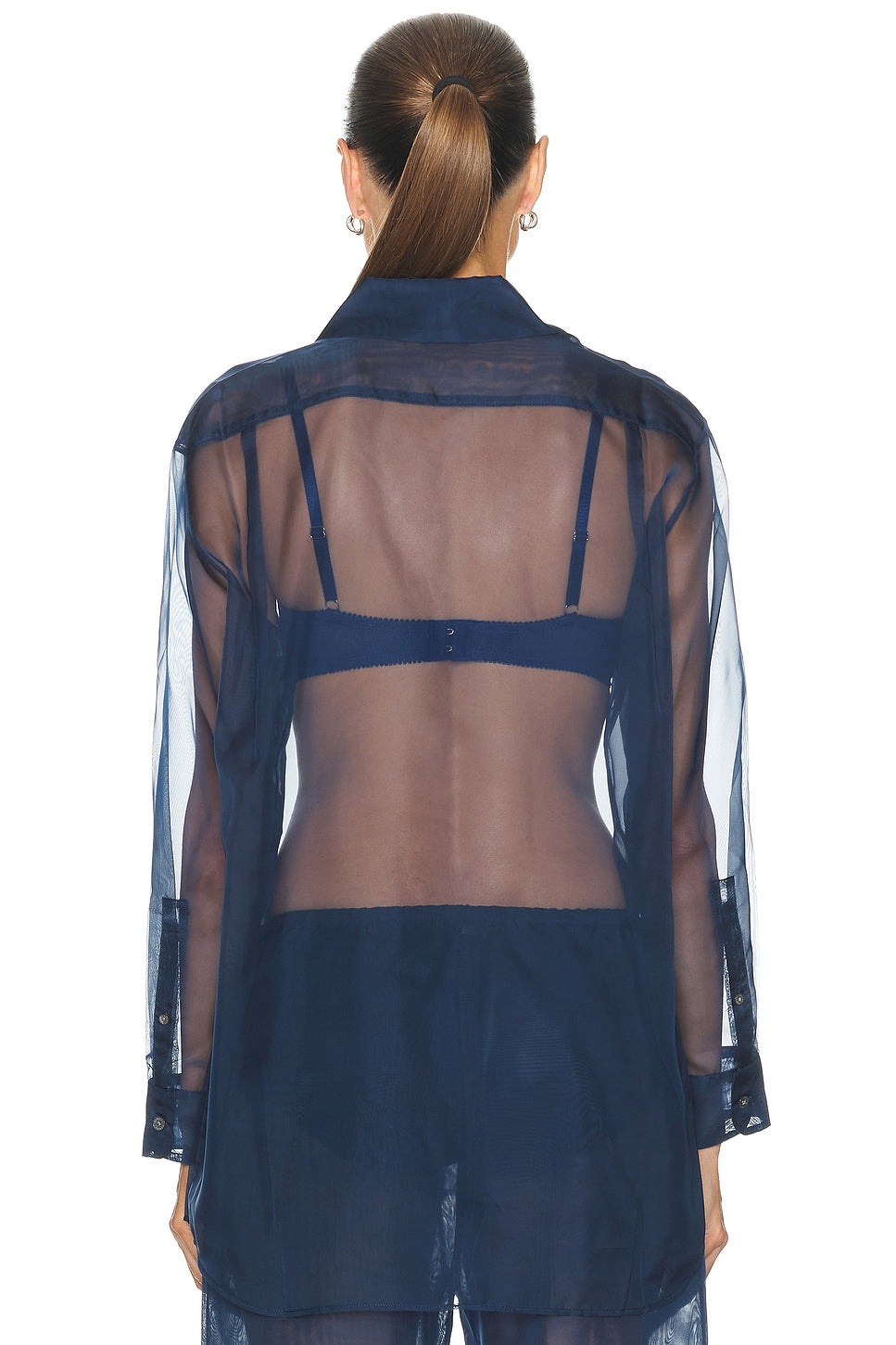 Organza Button Up Shirt