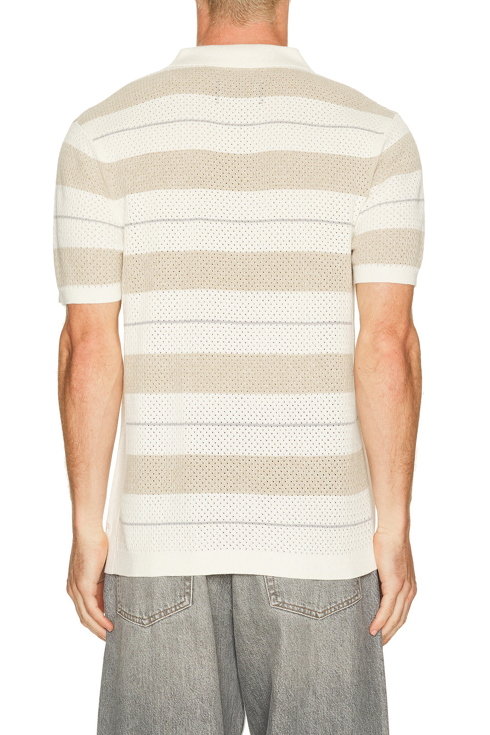 Cotton Linen Stripe Victor Polo