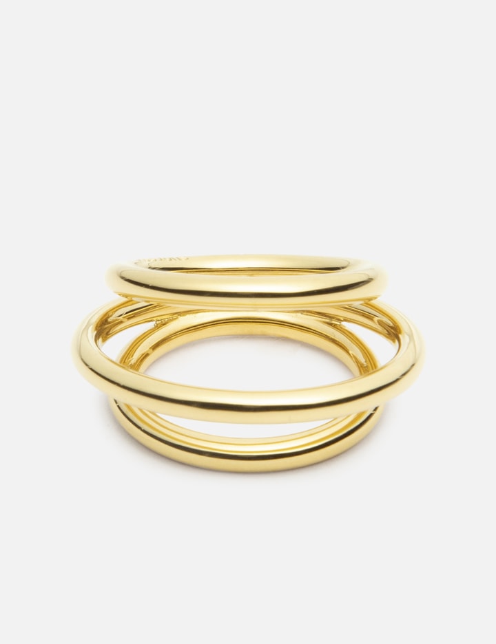 Gold Plated Triple Hoop Ring