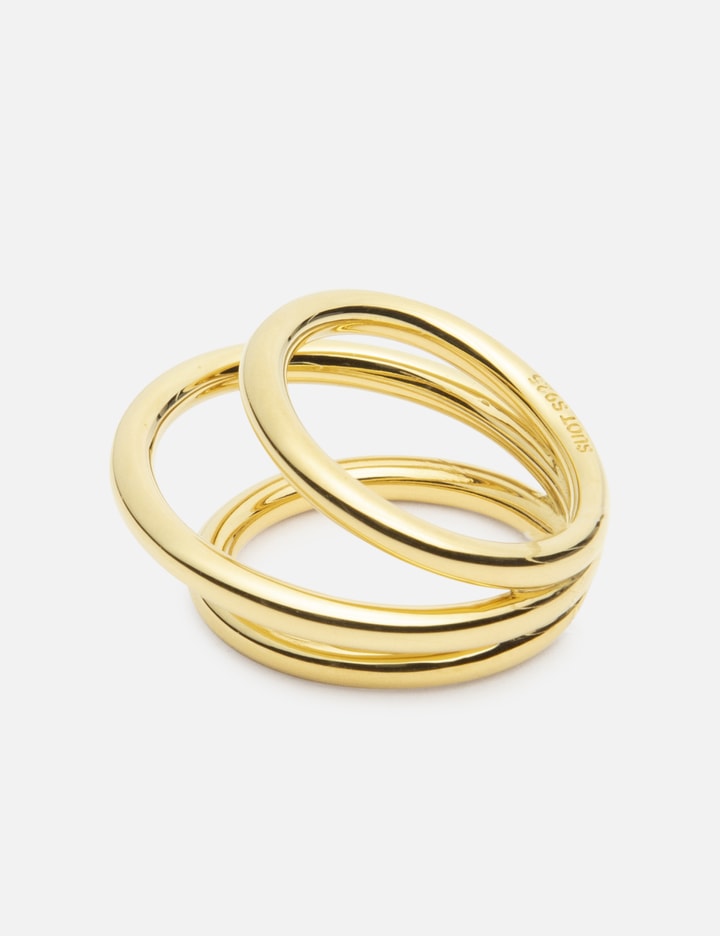 Gold Plated Triple Hoop Ring