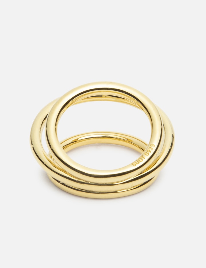 Gold Plated Triple Hoop Ring