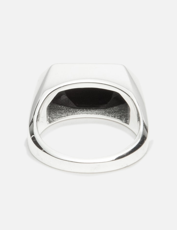 HALF CUT ONIX SIGNET RING