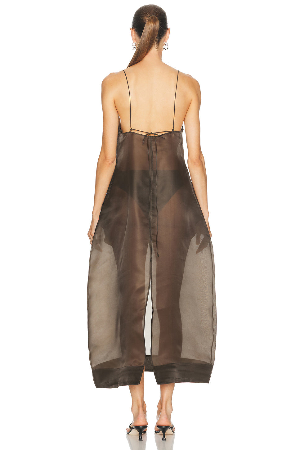 Sheer Bustier Volume Dress