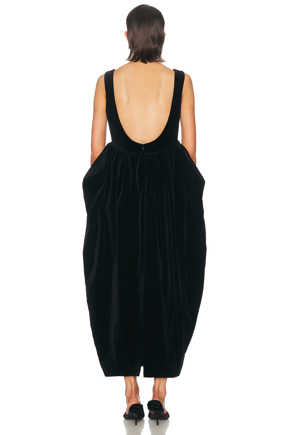 Sculptural Volume Velvet Dress