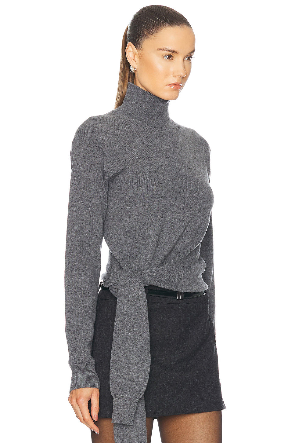 Twisted Knotted Turtleneck Jumper