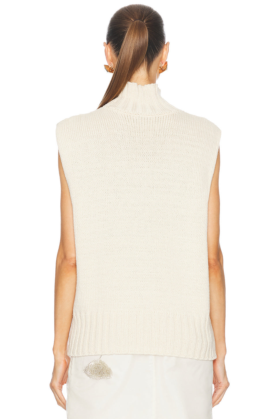 Cashmere Cotton Turtleneck Vest