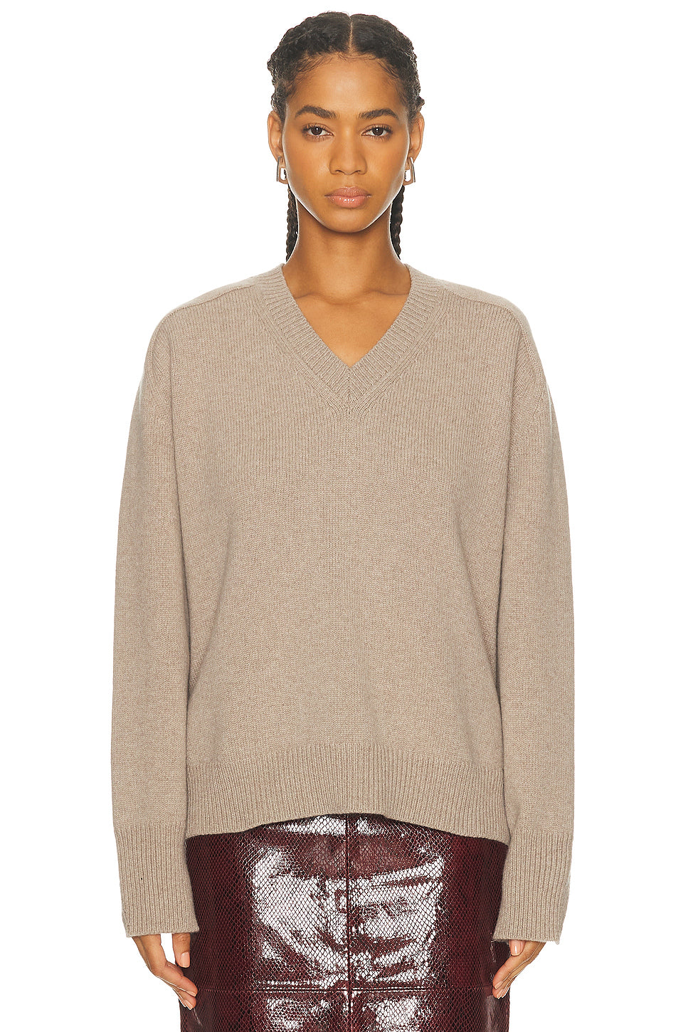 Cape V Neck Wrap Jumper