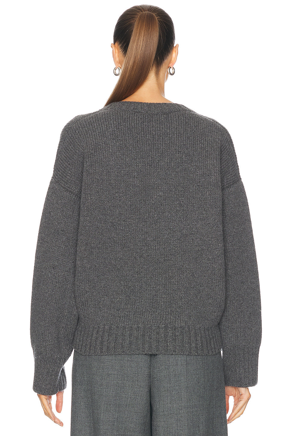 Compact Knit V Neck Sweater