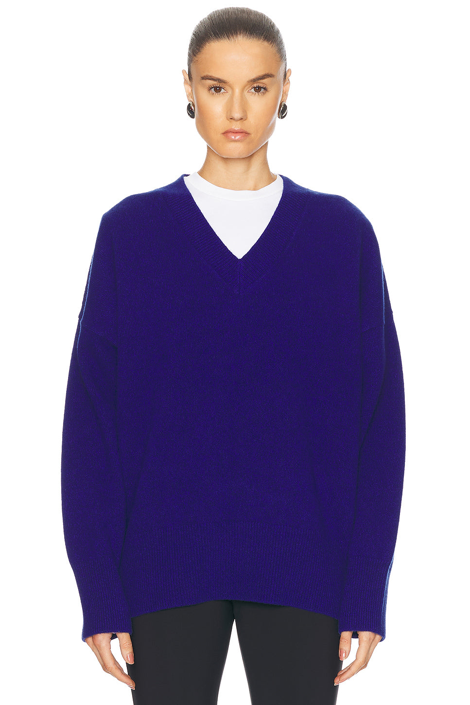 Compact Knitted V-Neck Jumper