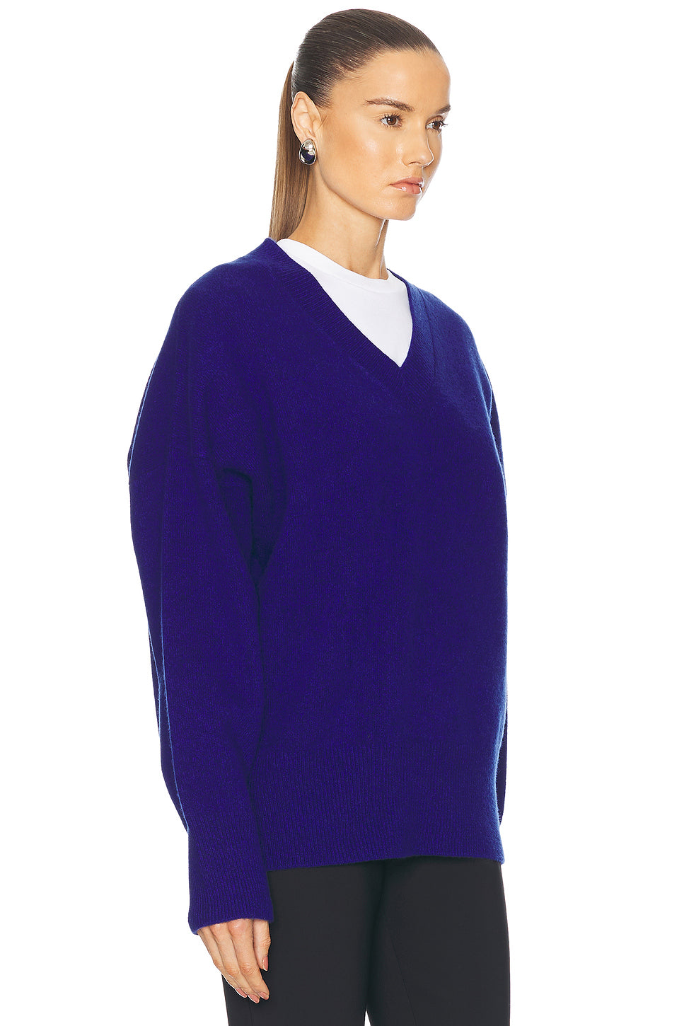 Compact Knitted V-Neck Jumper