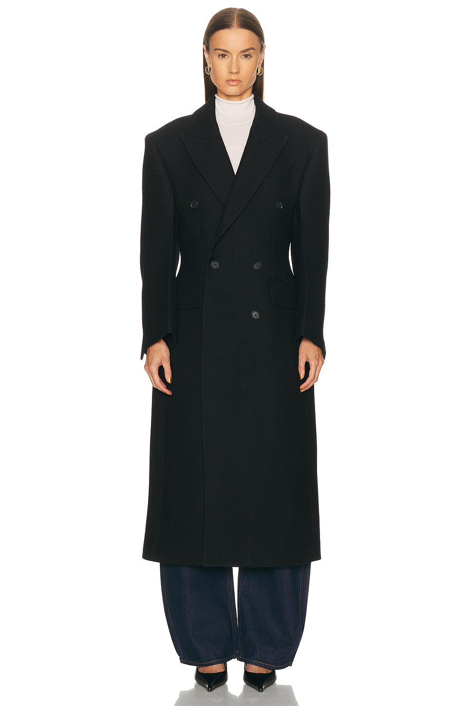 Hourglass Wool Coat