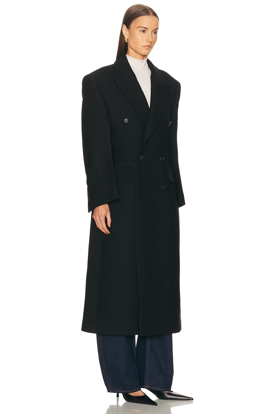 Hourglass Wool Coat