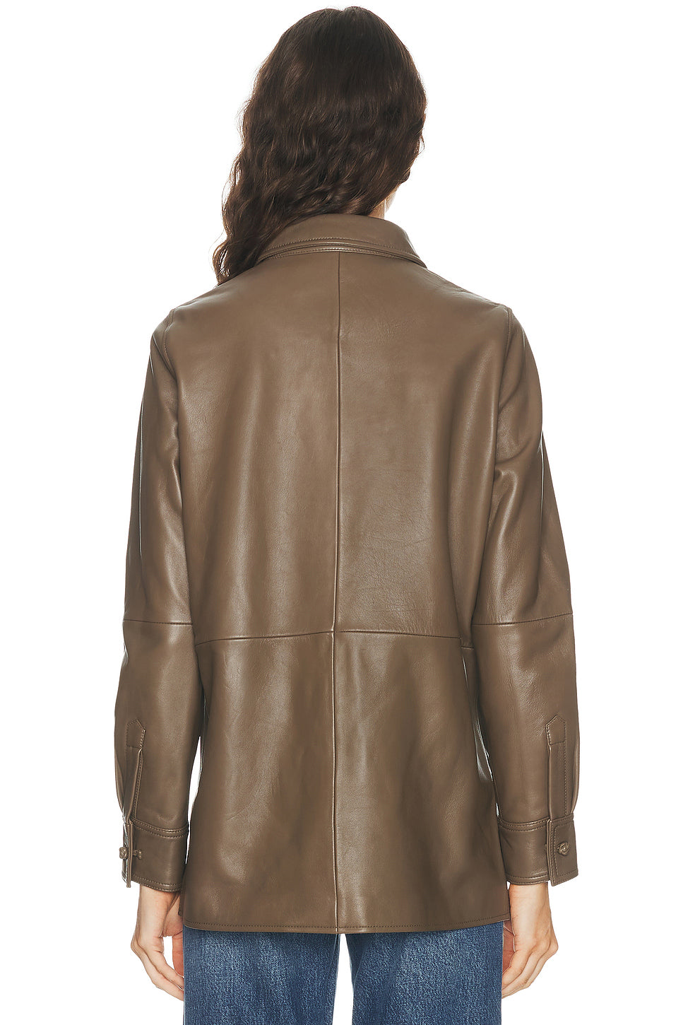 Leather Pankou Closure Overshirt