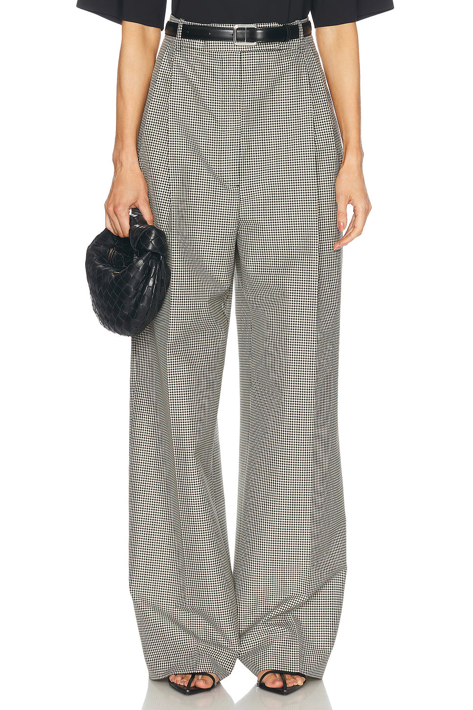 High-waist Tailored Mini Check Trouser