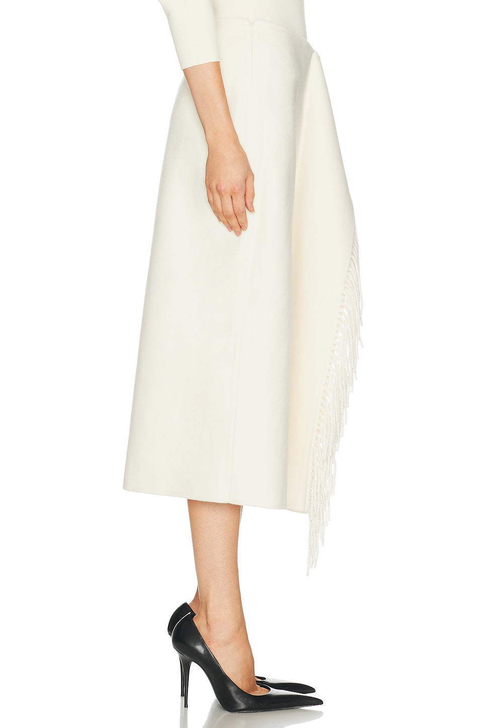 Double-Faced Fringe Skirt