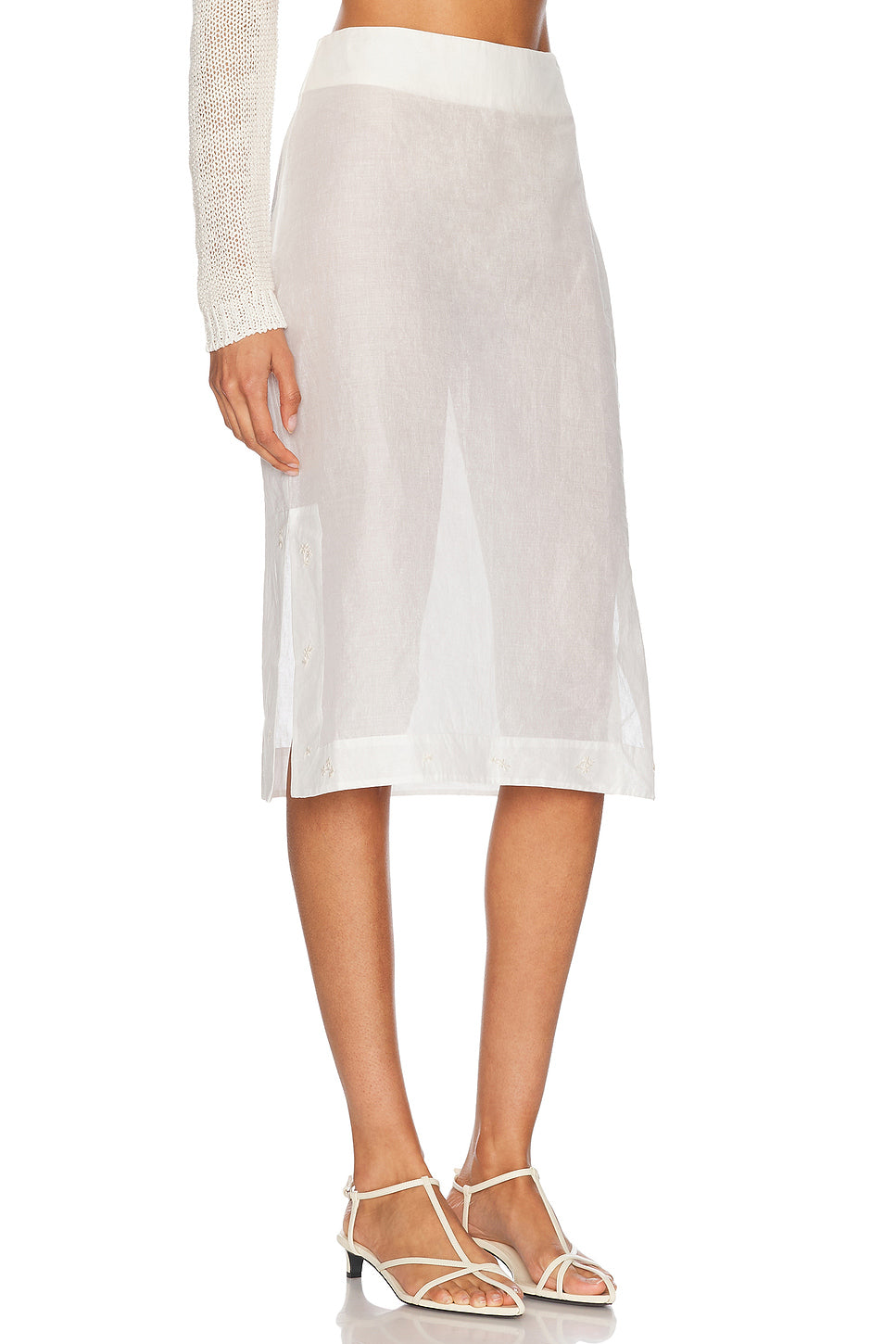 Embroidered Organza Skirt