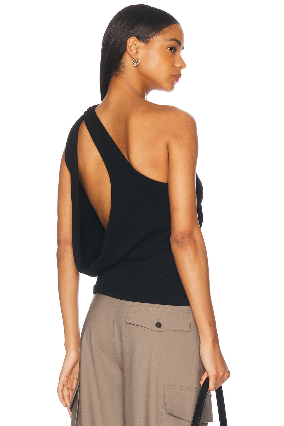 Sculptural Open Back Top