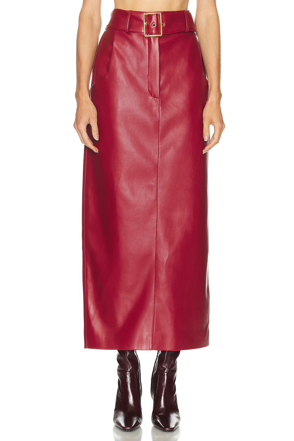 Belted Long Skirt