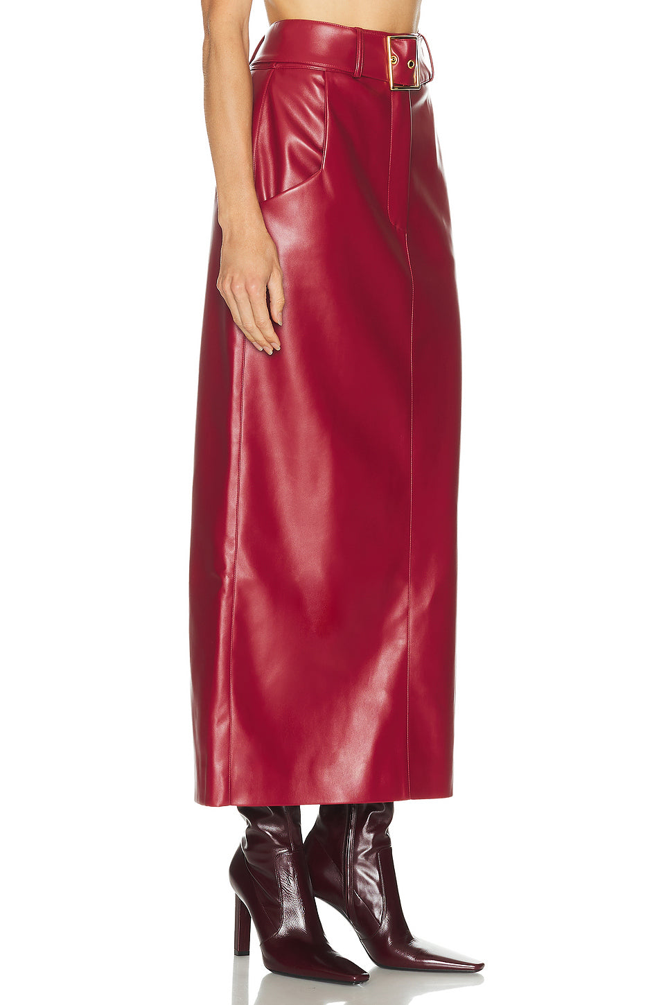 Belted Long Skirt