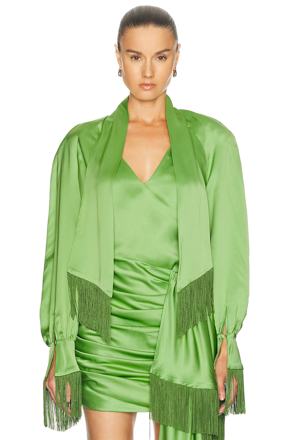 Long Sleeve Fringe Top