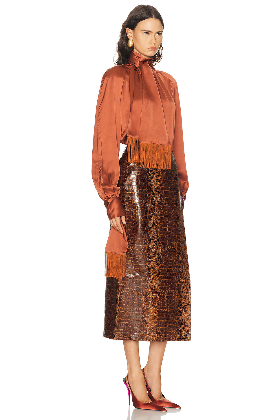 Long Sleeve Fringe Top