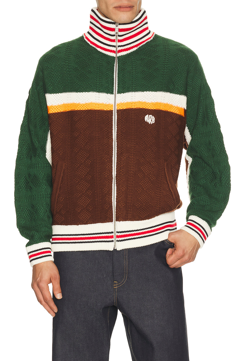 Multicolor Knitted Track Jacket
