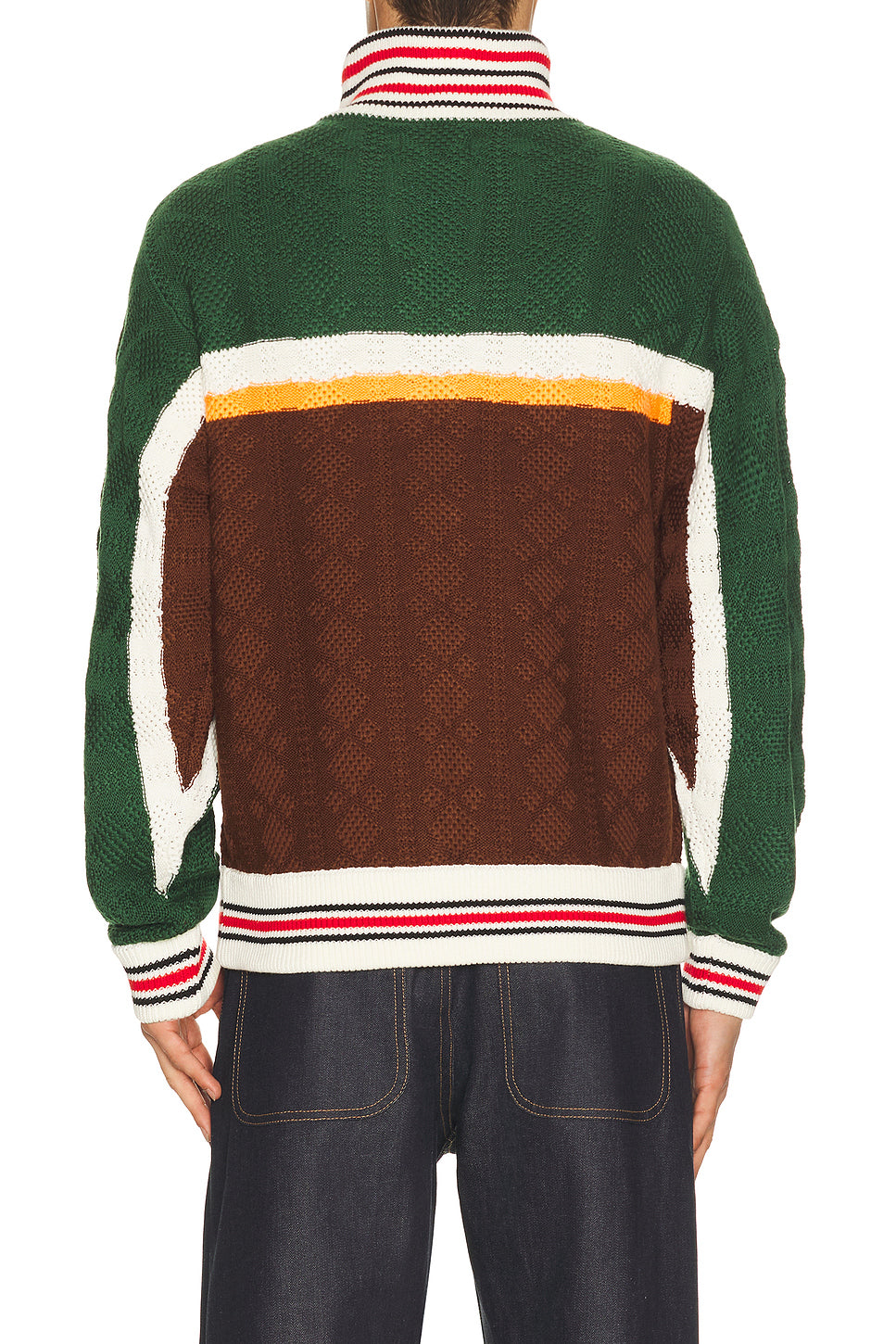 Multicolor Knitted Track Jacket