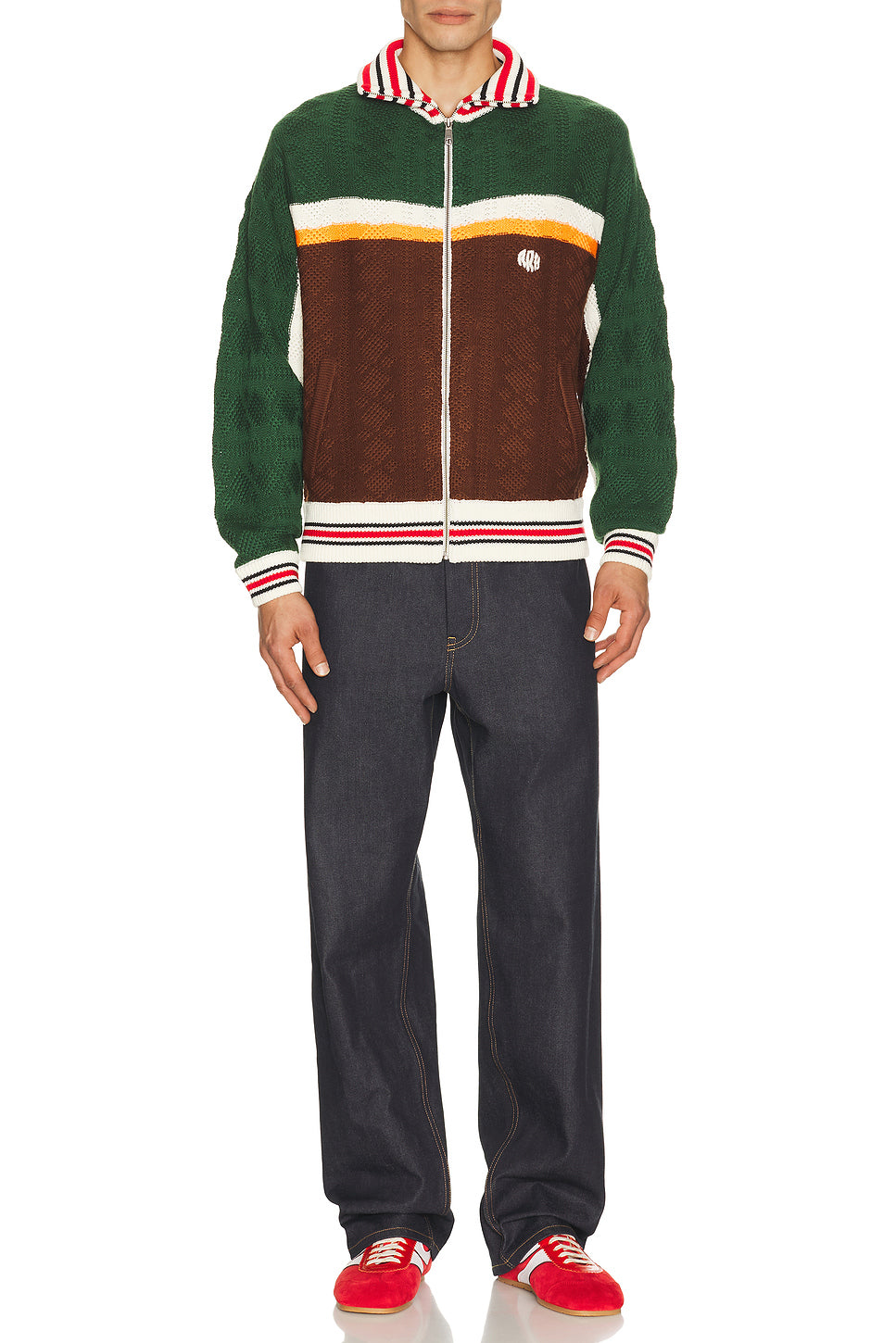 Multicolor Knitted Track Jacket