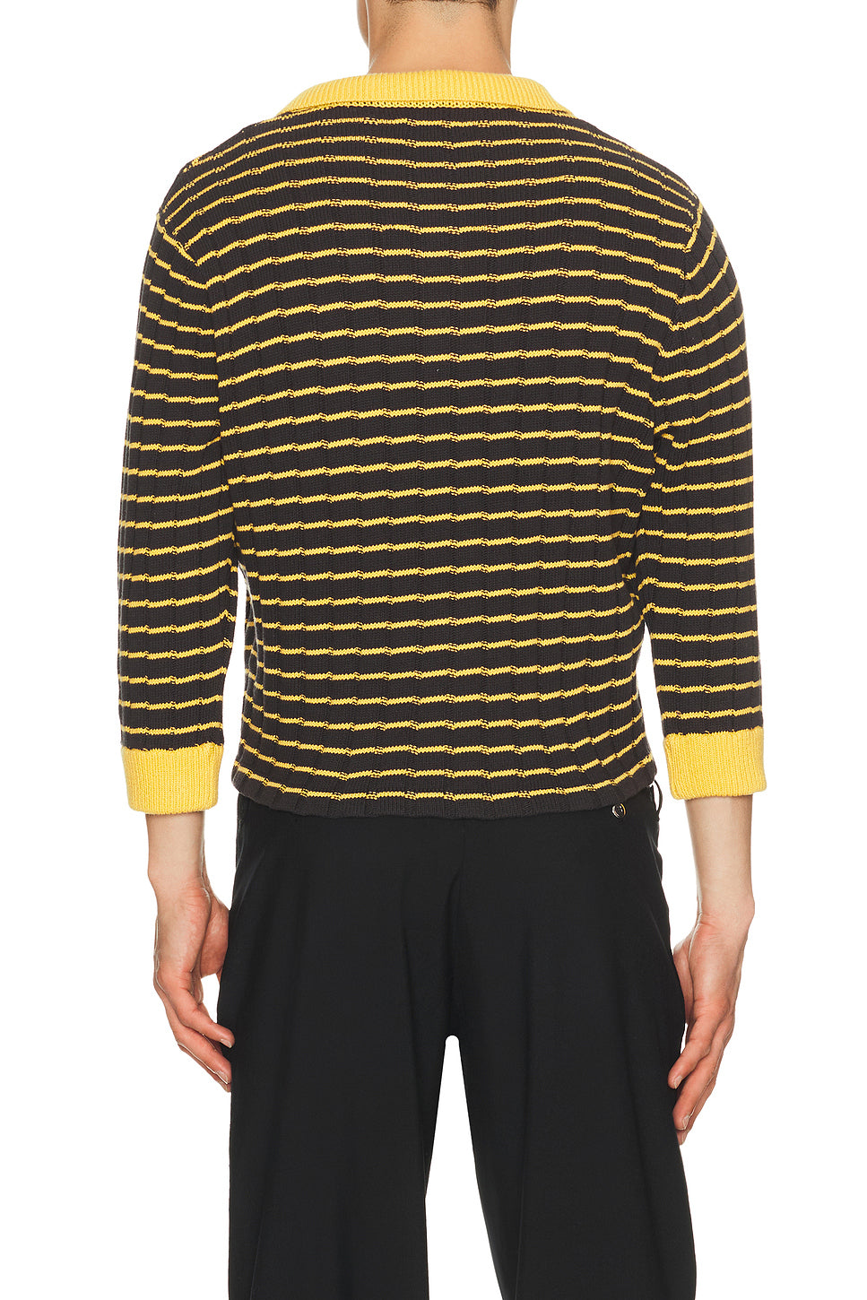 Knitted Cropped Polo Shirt