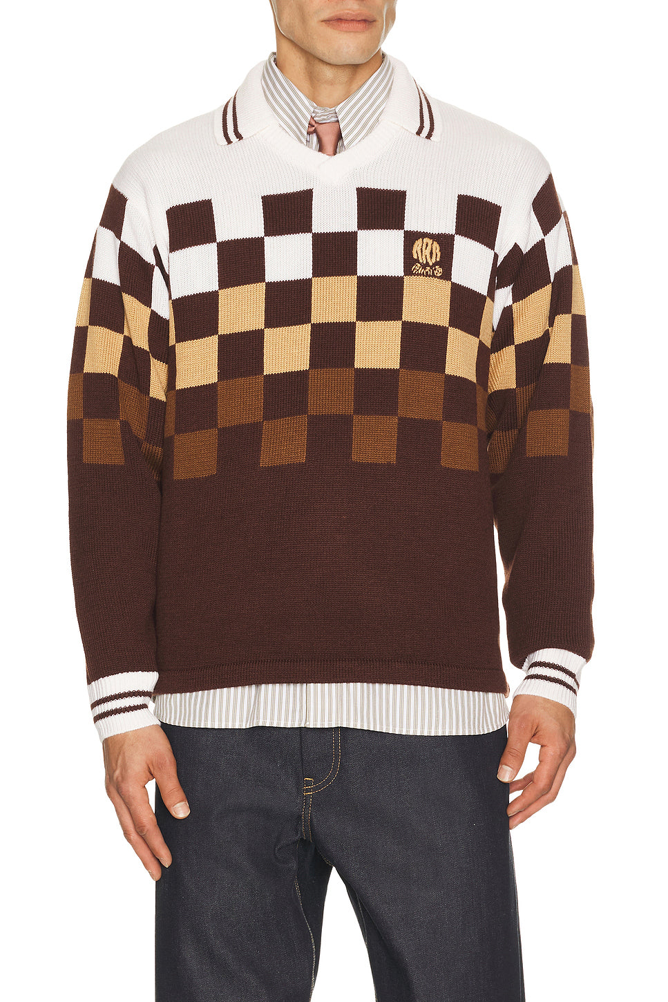 Knitting Checkerd Game Shirt