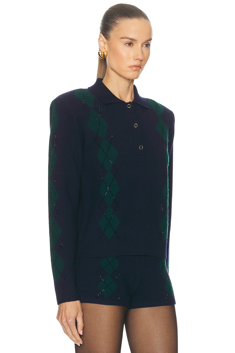 Nicolina Embellished Polo Top