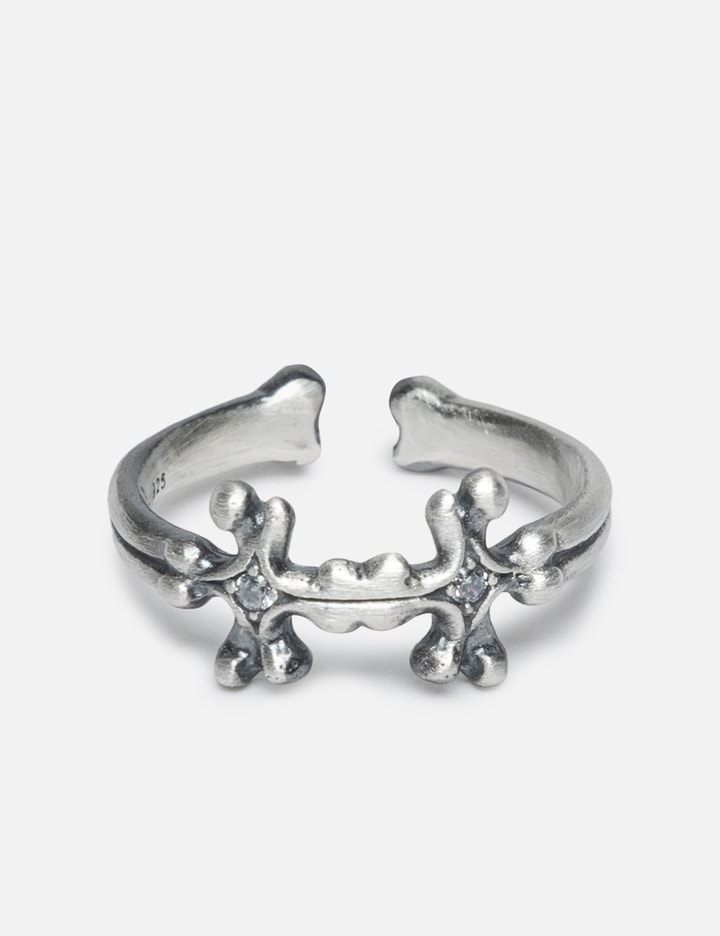 925 Silver Ring 002 - Cross Bone