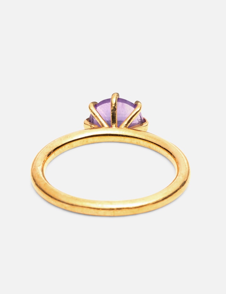 Half Cut Mini Amethyst Ring