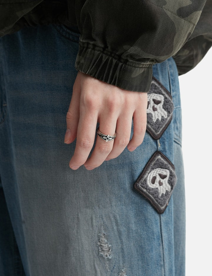 925 Silver Ring 006 - Antique Cross