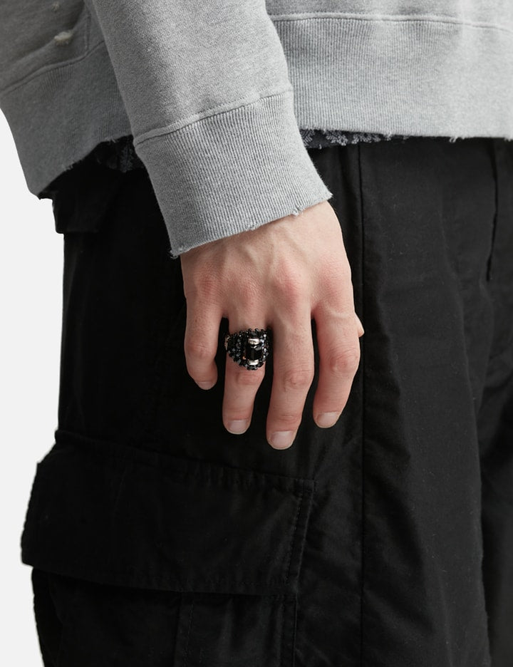 Needles x Tie A Knot Square Crystal Beads Ring