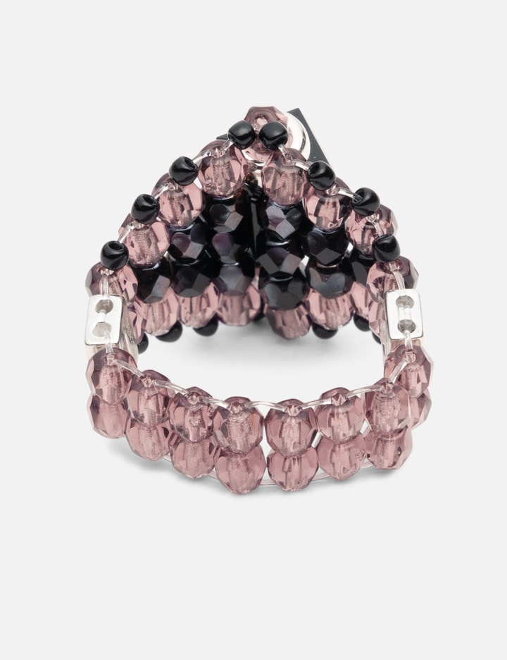 Needles x Tie A Knot Square Crystal Beads Ring