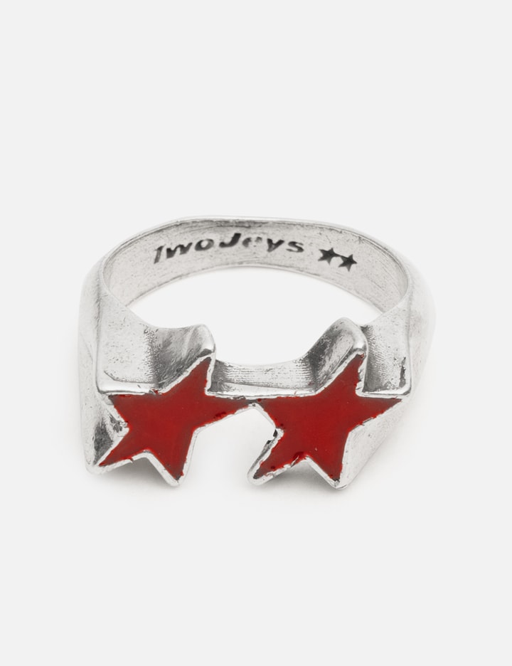 Icon Red Enameled Single Ring
