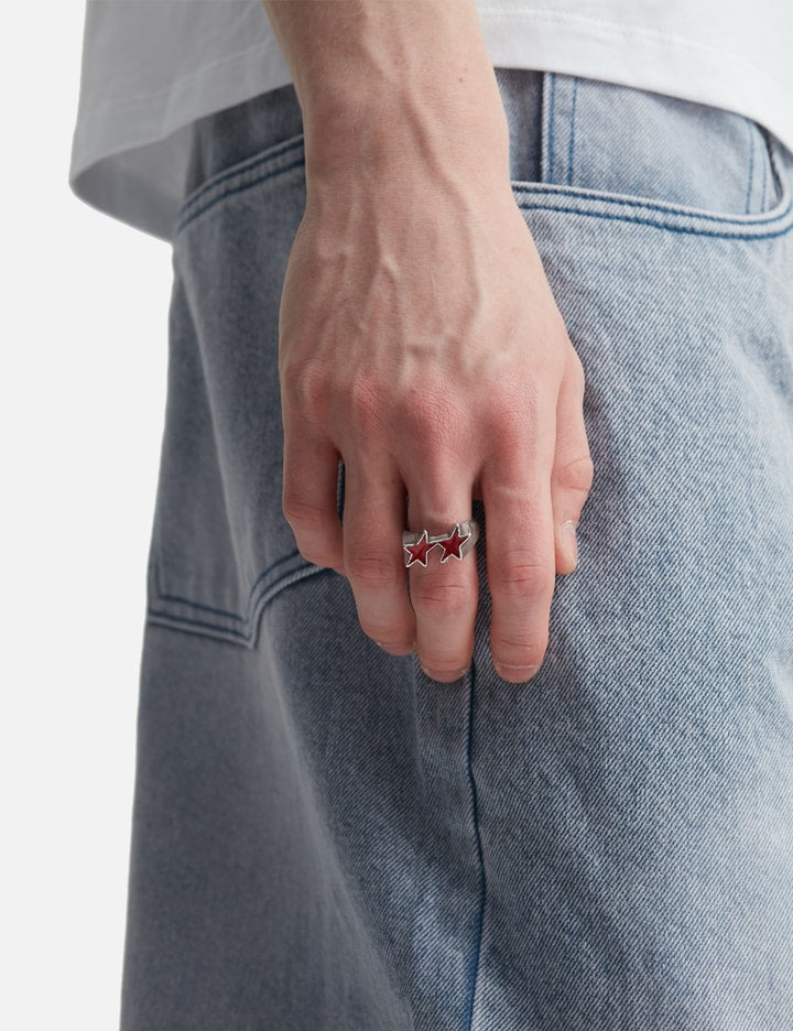 Icon Red Enameled Single Ring