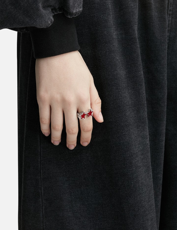 Icon Red Enameled Single Ring