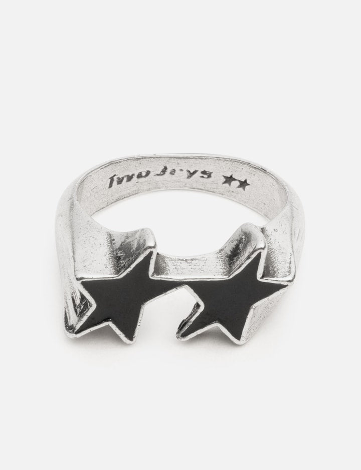 Icon Black Enameled Single Ring