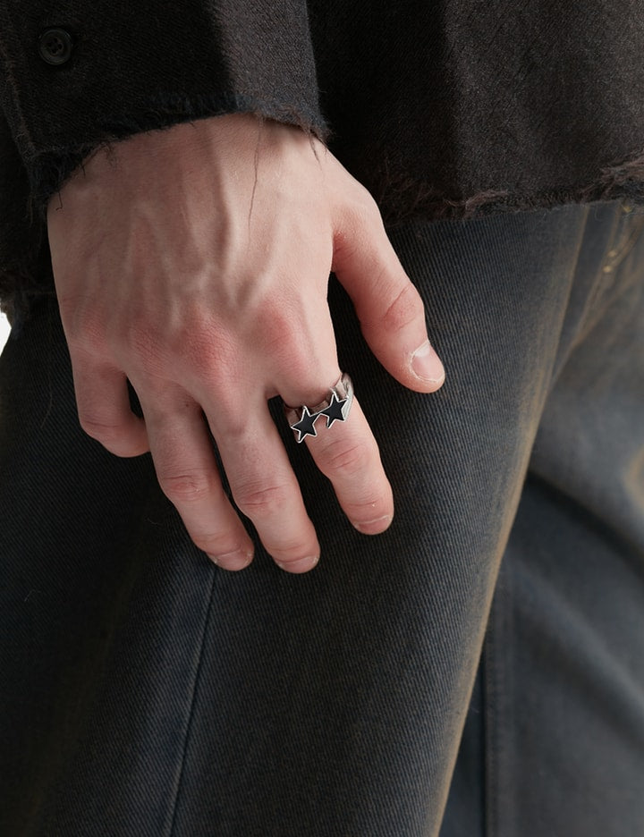 Icon Black Enameled Single Ring