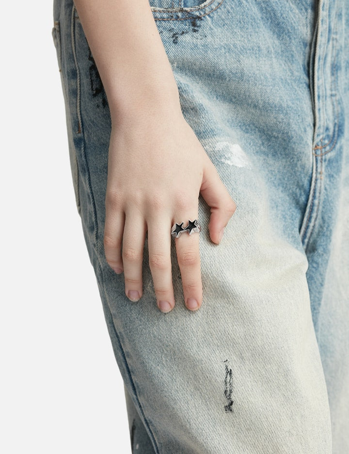 Icon Black Enameled Single Ring