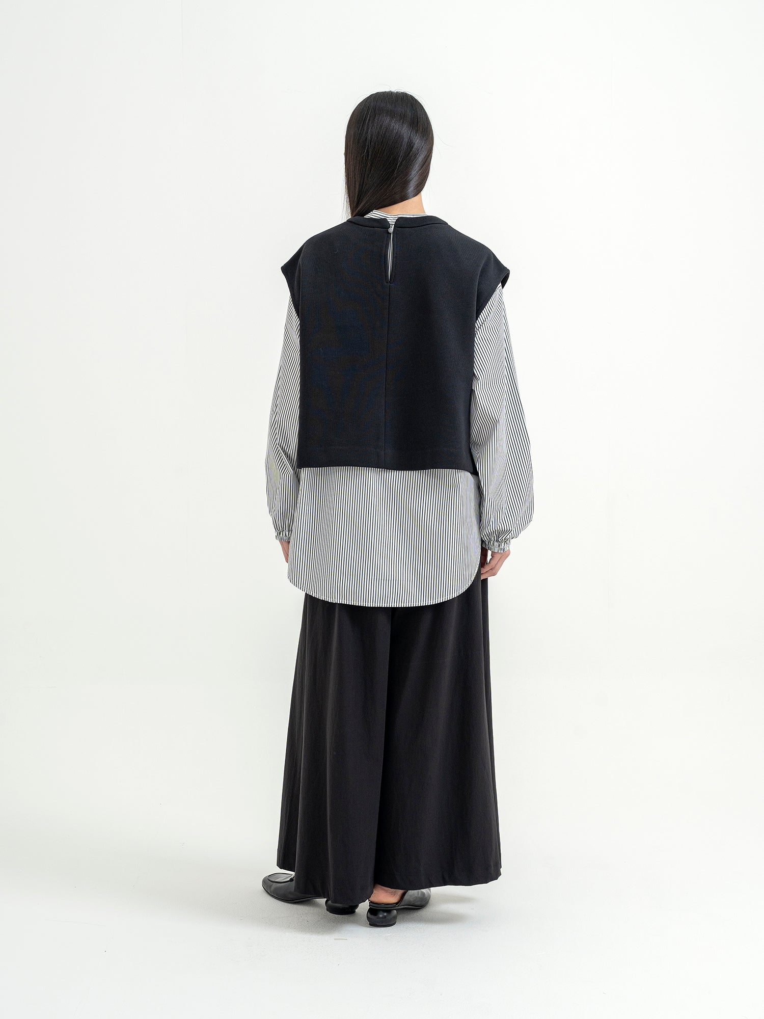 Ryusen Set Long Shirt + Ponte Vest